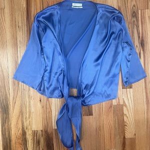 Urban outfitters front tie silk top